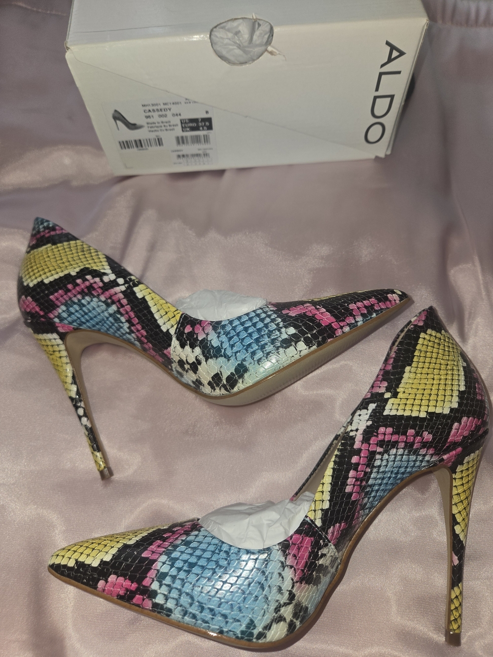 ALDO Cassedy Multi Snakeskin Pumps NIB